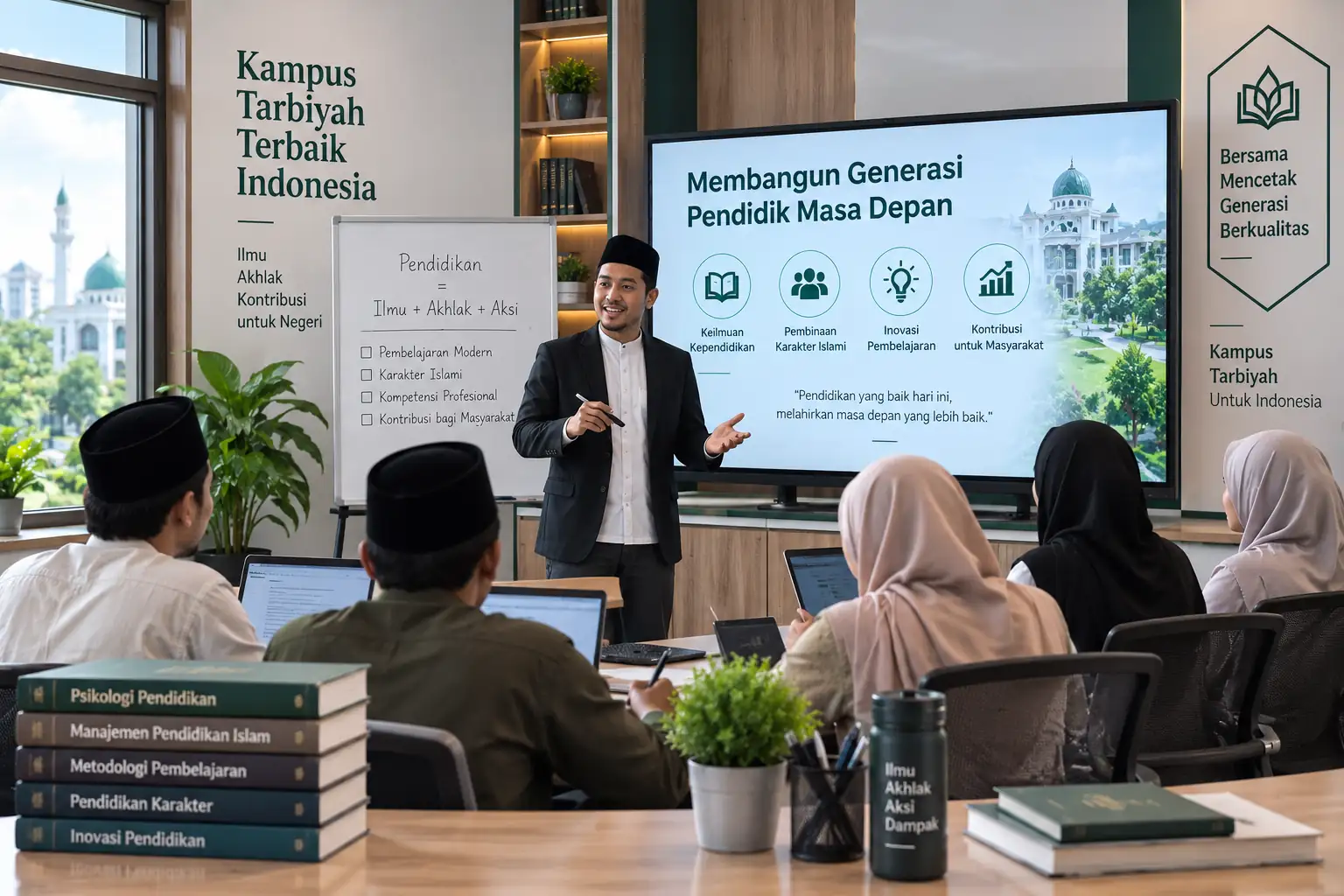 dosen Tarbiyah mengajar mahasiswa menggunakan teknologi pembelajaran