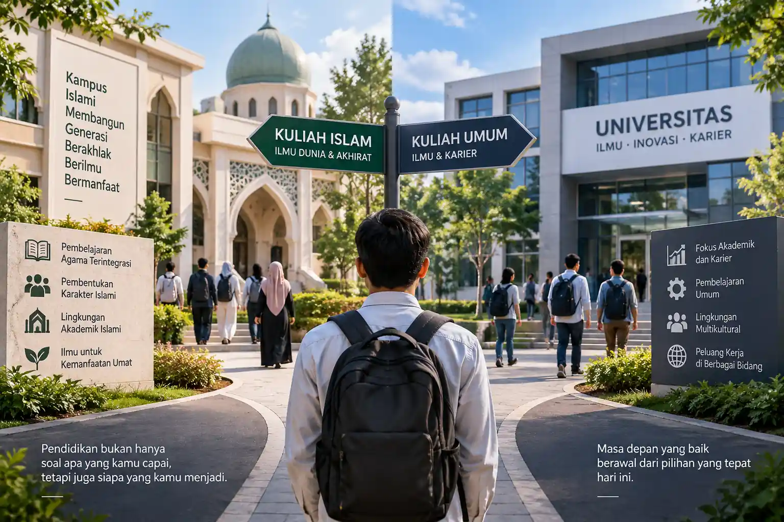 kuliah Islam vs umum sebagai pilihan pendidikan untuk mempersiapkan masa depan mahasiswa